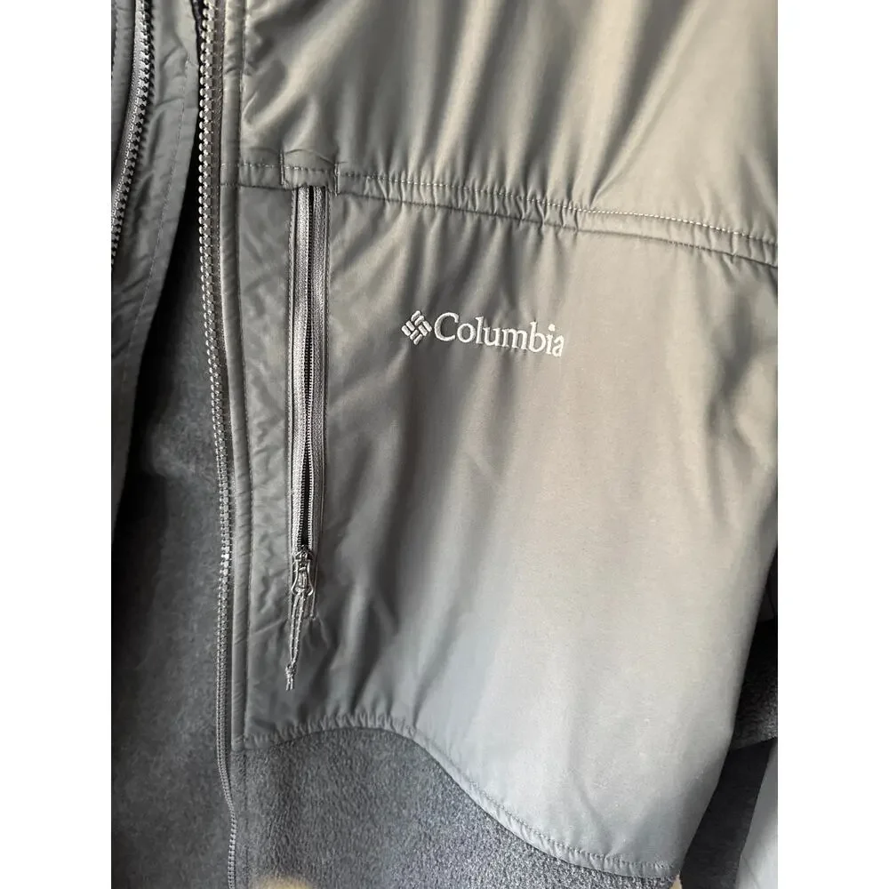 Men's Columbia Gray Fleece Jacket Size XXL